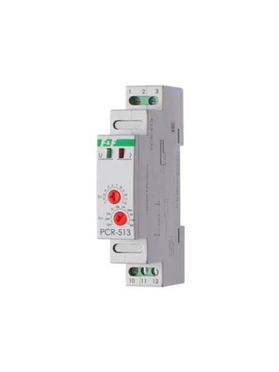 Реле времени PCR-513 8А 230В 1 перекл. IP20 задержка включ. монтаж на DIN-рейке F&F EA02.001.003