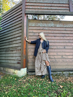 Жакет двубортный из темно-синей шерсти •ШКОЛА•