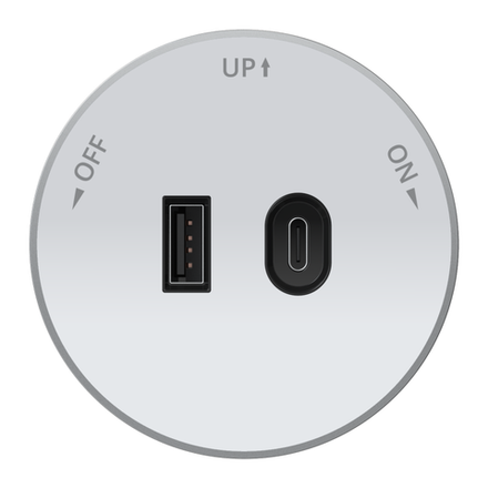 Розетка MultiTrack с 2-мя заряд. устройствами USB тип А+С 18Вт 5В/3А бел. SE MTK13003W