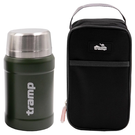 Tramp Термос с широким горлом 0.8 л с сумкой, TRC-132, оливковый