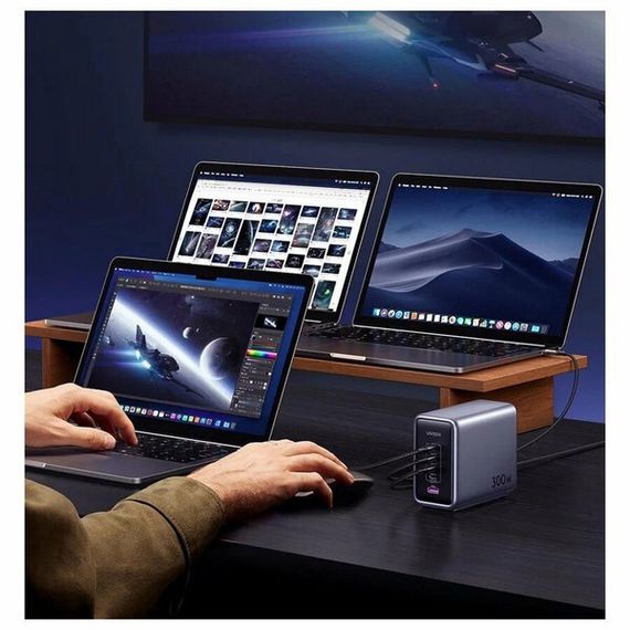 Сетевое зарядное устройство Ugreen CD333 Nexode 300W 5-Port PD GaN (90903B) серый