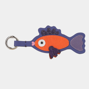 Брелок Poisson из кожи теленка цвета сирень