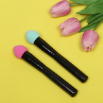 Спонж для нанесения тонального крема и контурирования лица «Beauty Bar», в пакете, цвет розовый и мятный, 15 см