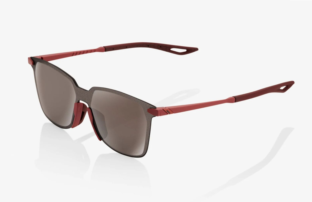 Спортивные очки 100% LEGERE SQUARE - Soft Tact Crimson - HiPER Silver Mirror Lens