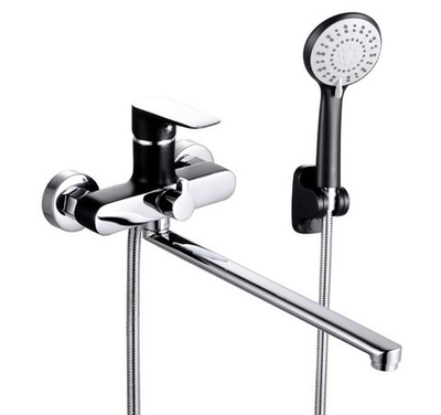 263541-C Смеситель од. для ванны дл. (чер/хром) ViEiR (10/1шт)