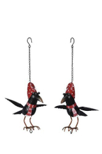 Декор подвесной "Ворона в колпачке" в ассортименте 26x24,5xH25см + 25см подвес