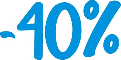 Наклейка "-40%" без фона