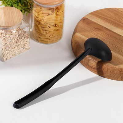 Половник Доляна «Орихалк», 30 см, цвет чёрный