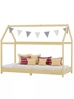 Кровать домик односпальная 90х190 Cozy, в лаке