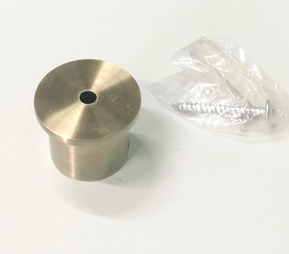 Кронштейн Ост боковой торцевой закрытый d25 мм, цвет бронза