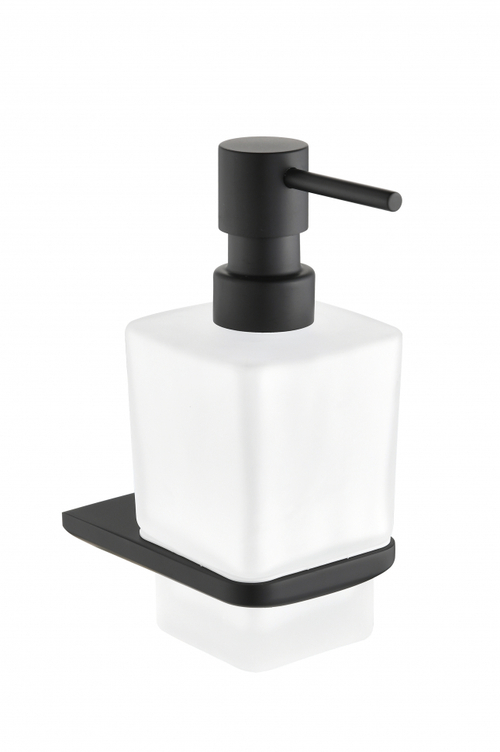 Настенный дозатор для жидкого мыло Grocenberg AC0064 (Черный матовый)