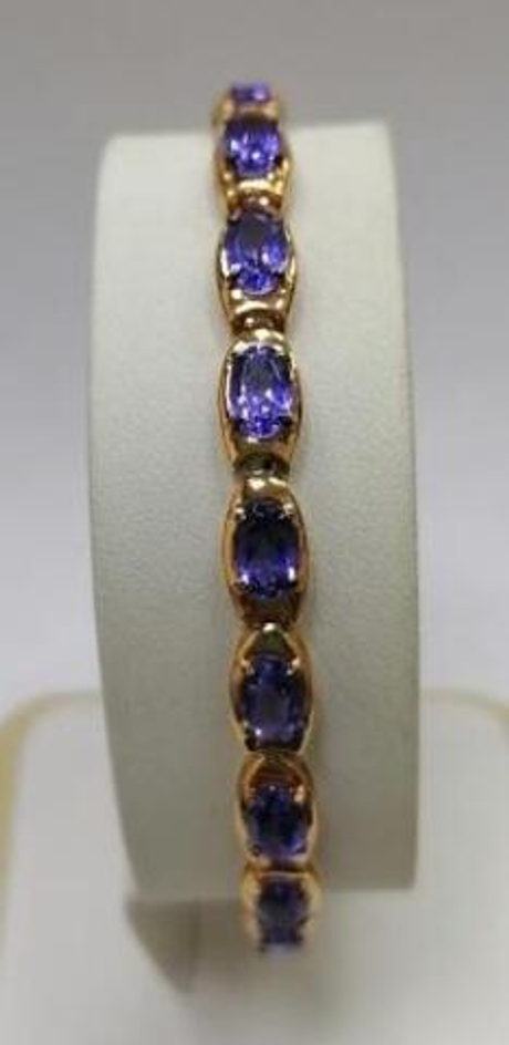 Браслет из золота с танзанитом