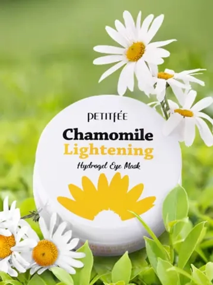 PETITFEE - ПАТЧИ ГИДРОГЕЛЕВЫЕ ДЛЯ ГЛАЗ ОСВЕТЛЯЮЩИЕ С ЭКСТРАКТОМ РОМАШКИ CHAMOMILE LIGHTENING HYDROGEL EYE PATCH, 60 ШТ.
