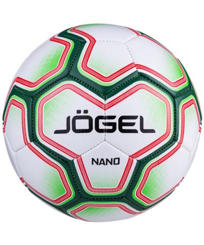 Мяч футбольный Nano №4, белый/зеленый