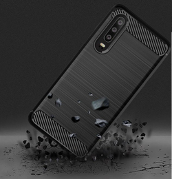 Чехол для Huawei P30 цвет Black (черный), серия Carbon от Caseport