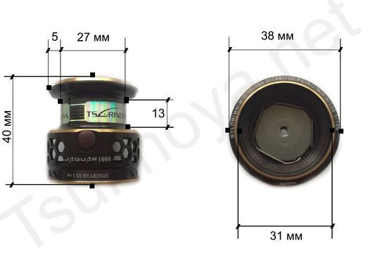 Tsurinoya Jaguar-1000 Шпуля глубокая-1 (Уценка)