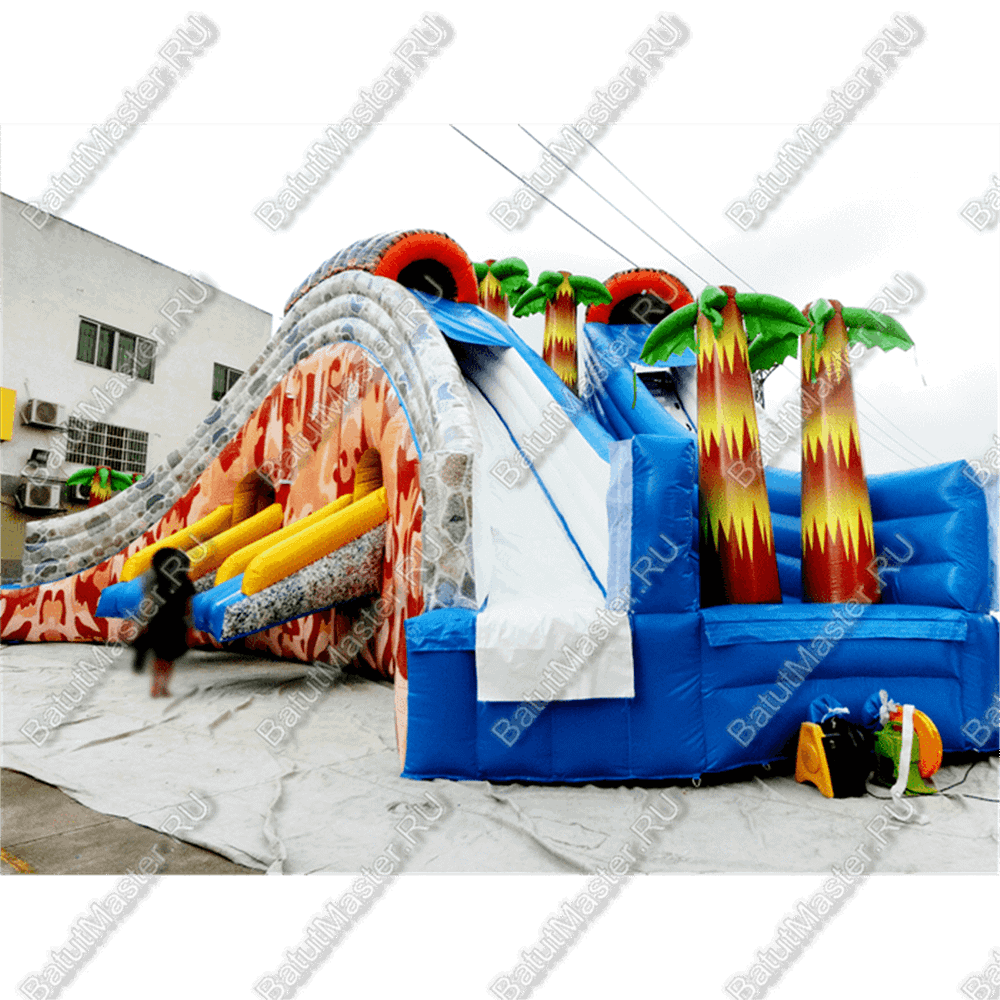 Надувная водная горка «Тропический драйв» 16*9*6 м
