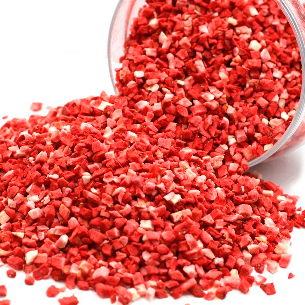 Клубника сублимированной сушки, кусочки 3-5 мм, 1 кг.