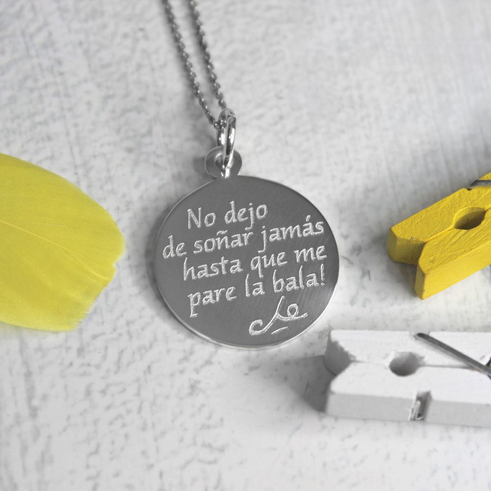 Серебряный кулон подвеска с гравировкой на заказ