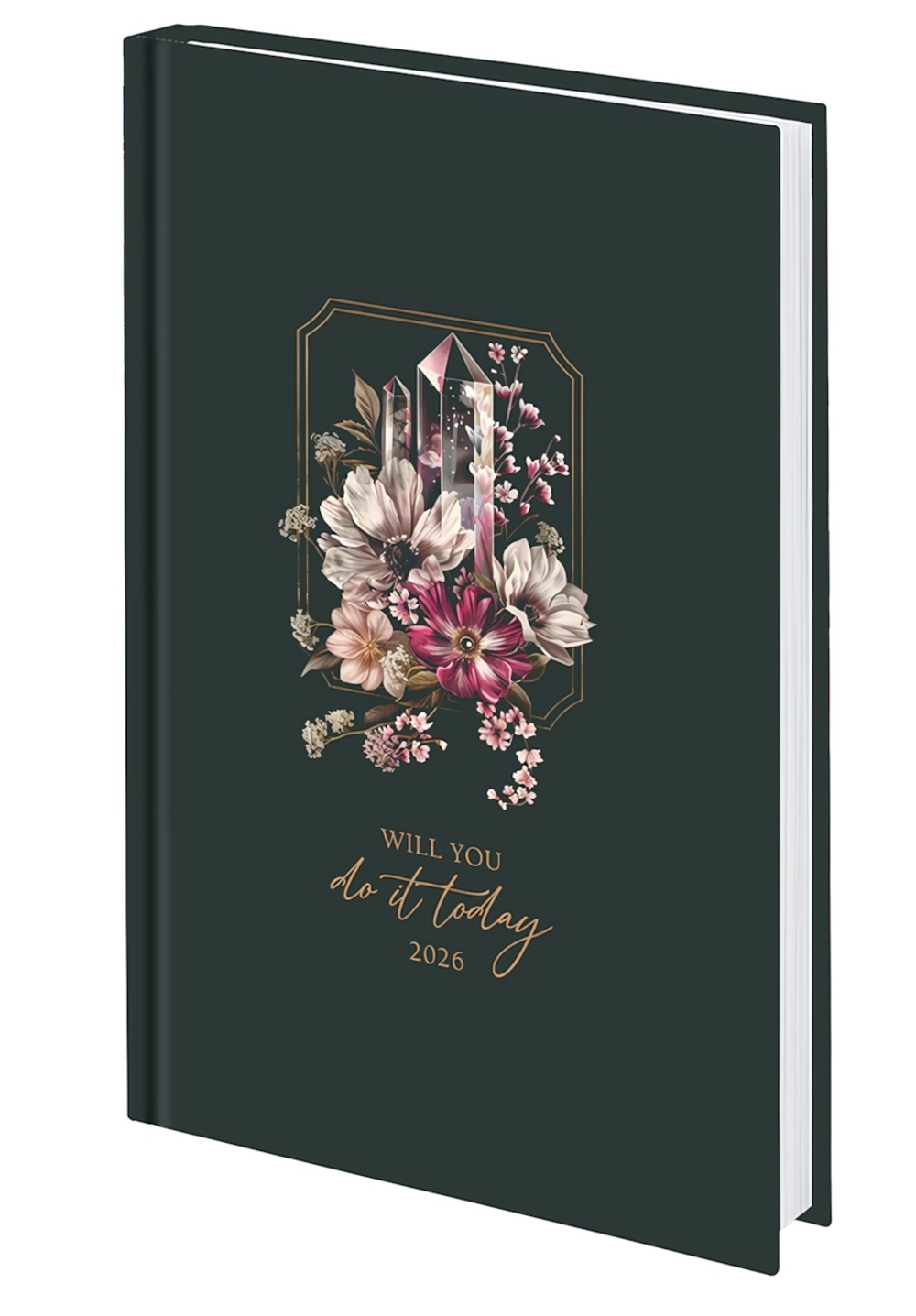 Ежедневник А5 датир. 2026г. "Crystal" ламинированная обложка (STAFF)