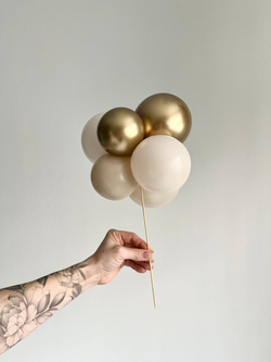 Шар гигант бум BOOM (для взрыва) золото/песок №3913