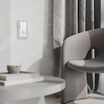 Рамка на 2 поста Split (дымчатый/белый, soft-touch)