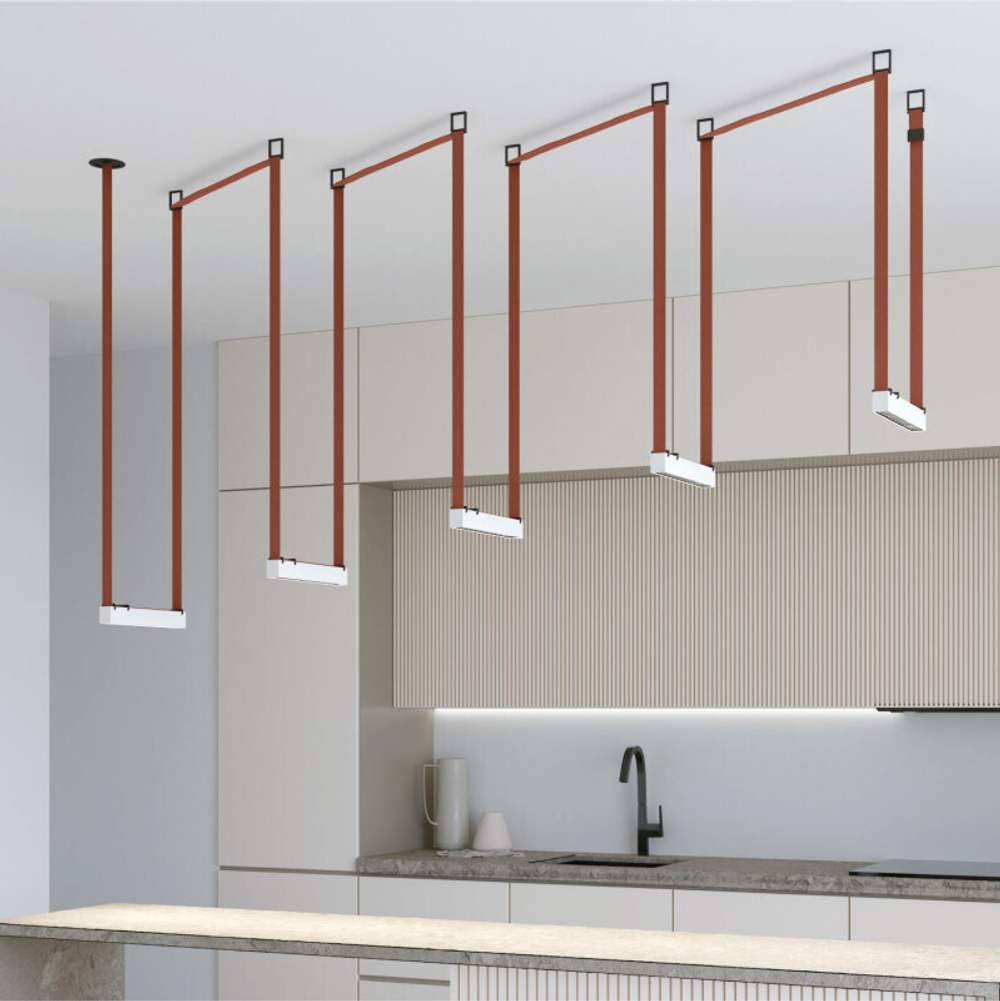 DK5571-WB Cветильник для трека-ремня Belty, серия Grill, со светодиодом, L323*W40*H45мм, 48V DC, 12W, RA90, 24°, 3000K, IP20, белый с черным, алюминий