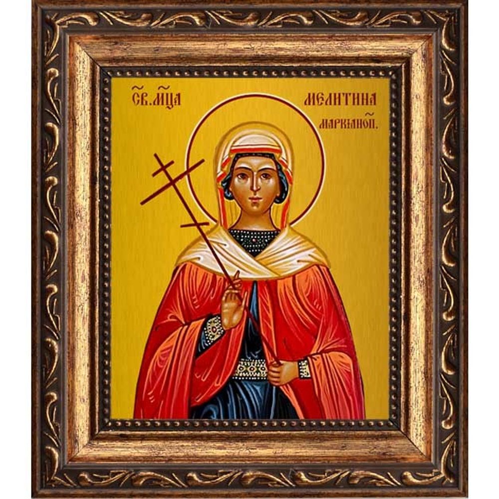 Мелитина Маркианопольская Святая мученица. Икона на холсте.