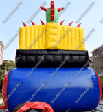 Батут-горка "Дракон 2", 10*5*8 м, с шипами