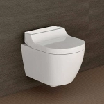 Унитаз-биде подвесной Geberit AquaClean 146.094.11.1 белый, с крышкой микролифт, безободковый