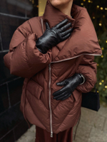 Пуховик с косым замком