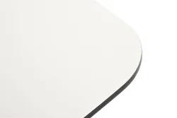 "Верона" журнальный стол из HPL 120х65, H40, каркас белый муар, цвет столешницы "молочный"