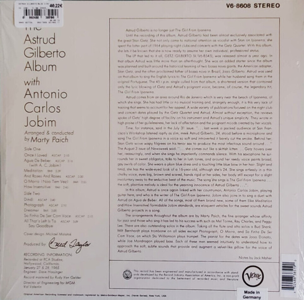 Astrud Gilberto / The Astrud Gilberto Album (Limited Edition)(Coloured Vinyl)(LP)
