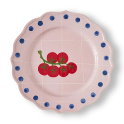 Блюдо круглое Bitossi Home Pink Green Dots (30 см)