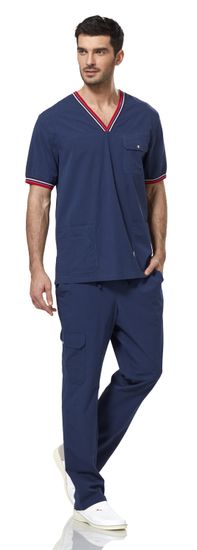 Блуза мужская LE2201 (т.синий)