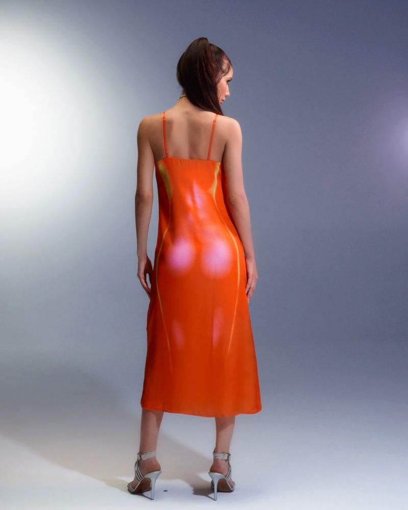 Платье-комбинация Topless orange