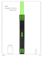 Набор для бондажа Thigh Cuffs with Belt and Handcuffs - размер S-M (Размер: S-M) (Цвет: черный с зеленым)