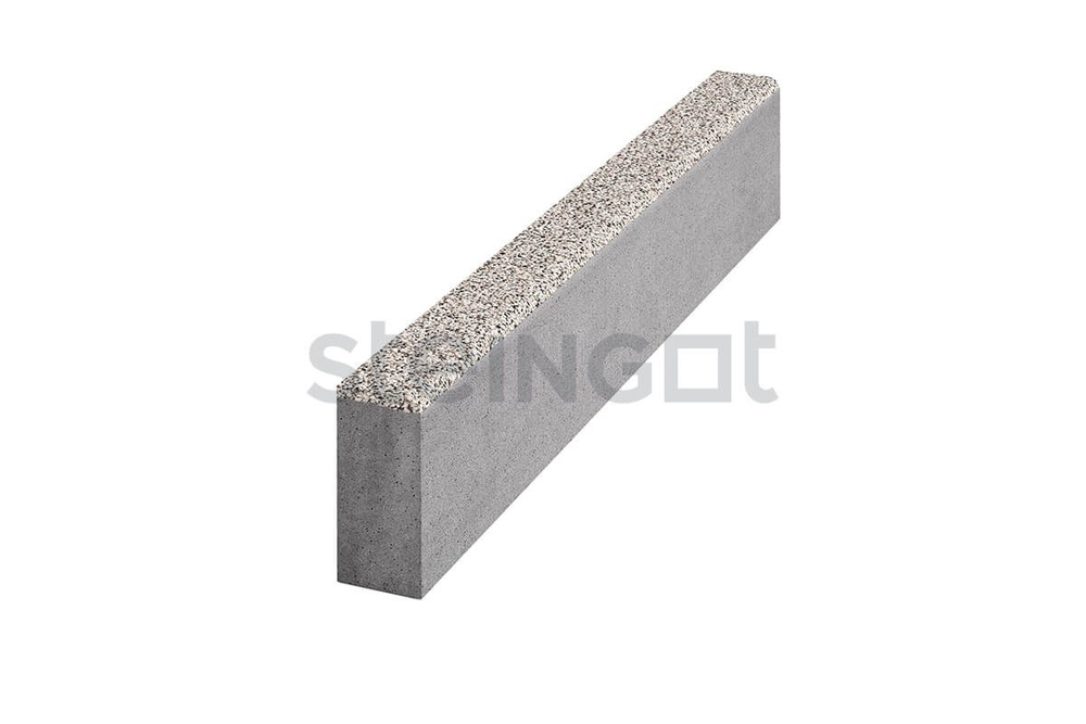 Бордюр Садовый 1000*200*80 Белый гранит (Bianco Nero)