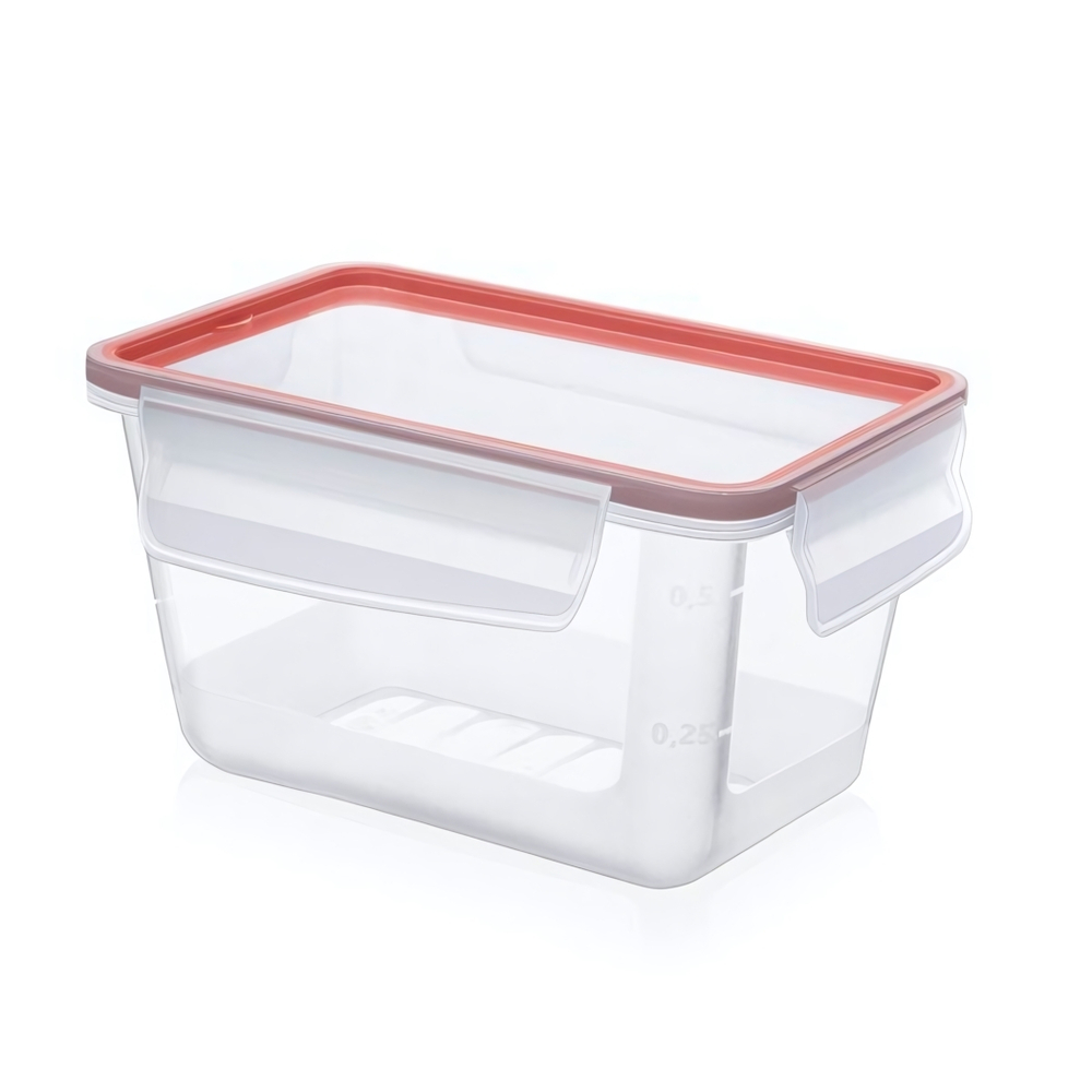 Контейнер для продуктов герметичный "Click&Lock" 0,7 л (прозрачный) с мерной шкалой