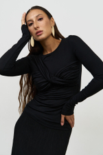 Лонгслив драпировка