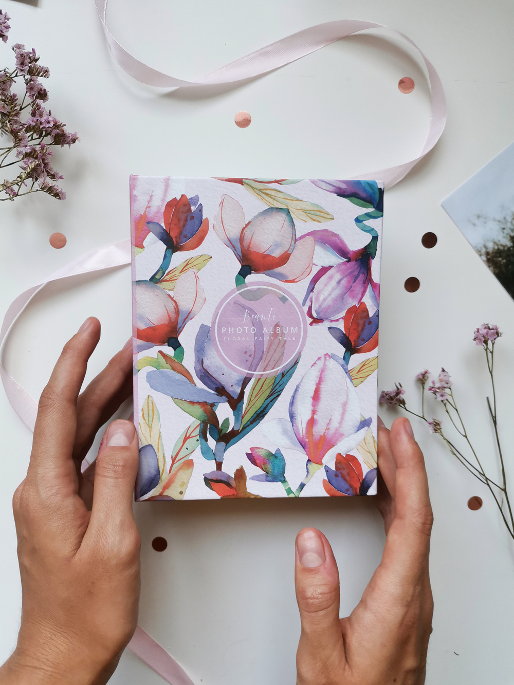 Фотоальбом на 100 фото 10х15 см, пластик. листы flora art Магнолия