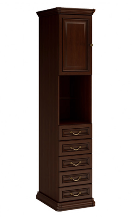 SILVIA Шкаф для одежды 1-дв. комбинированный с ящиками, нишей и дверками