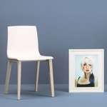 Стул пластиковый Scab Design Smilla Technopolymer, отбеленный бук, лен