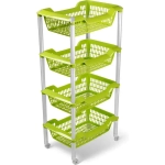 Этажерка универсальная Джета 4 корзины оливковая С736ОЛВ (комплект 4 шт)