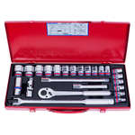 Набор торцевых головок с принадлежностями 1/2&quot;, шестигранные, 5/16&quot;-1&1/4&quot;, 24 предмета KING TONY 4532SR