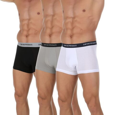 Набор из 3 трусов-боксеров Emporio Armani классических расцветок (Размер: XXL) (Цвет: разноцветный)