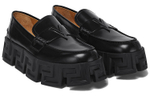 VERSACE Men"s Leather Loafers Moccasins Greca Labyrinth