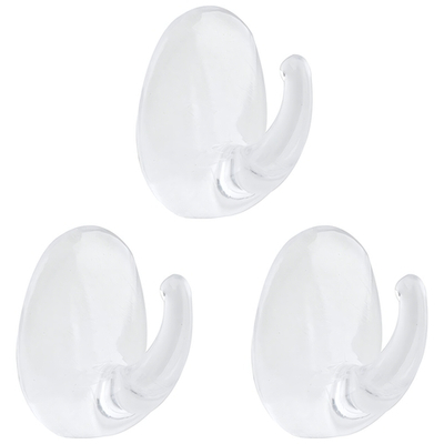 Крючок самоклеящийся 3шт "Прозрачный"