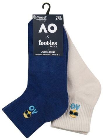 Теннисные носки Australian Open Tennis Ball Quarter Crew Socks 2P - разноцветный