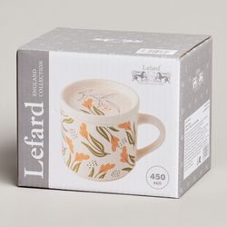 КРУЖКА С КРЫШКОЙ LEFARD FLOWERS 390МЛ. (КОР=24ШТ.)